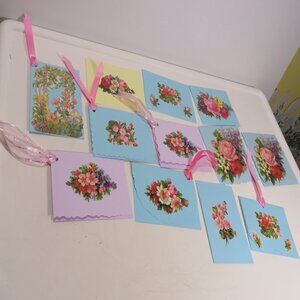 Victorian Gift Tags Cardstock with some embossed images & glitter paint accents